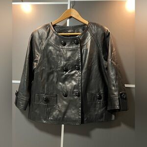 Talbots Leather Double Breasted Jacket 8P
